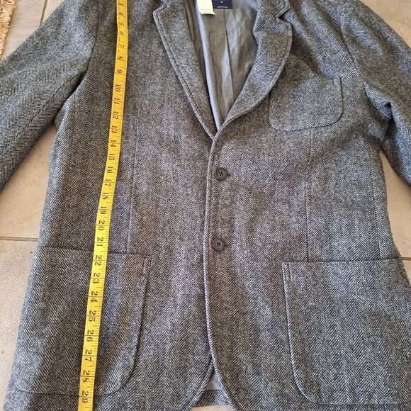 Gap Blazer Jacket XLarge Men Gray Wool Single Vent 2 Buttons - Picture 5 of 7